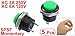 Uxcell a12081400ux0277 5 x Momentary SPST NO Green Cap Push Button Switch AC 6A/125V 3A/250V