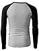 H2H Mens Casual Slim Fit Raglan Baseball 3/4 Sleeve Henley T-Shirt Black US XL/Asia 2XL (CMTTL077)
