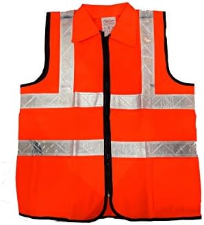 Aktion Safety Jacket AK-637 Cloth with 2" Reflective Tape - Orange (Pack of 2)
