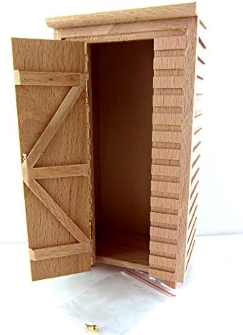 Blackwells Dolls House Miniature 1:12 Unfinished Natural Wooden Small Garden Shed Outhouse