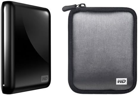Western Digital My Passport Essential SE 1 TB USB 3.0 and USB 2.0 Ultra Portable External Hard Drive WDBACX0010BBK-NECS (Midnight Black) with WD Neoprene Carrying Case