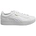 PUMA Women's Vikky Platform Leather, White-White-White, 8 M US