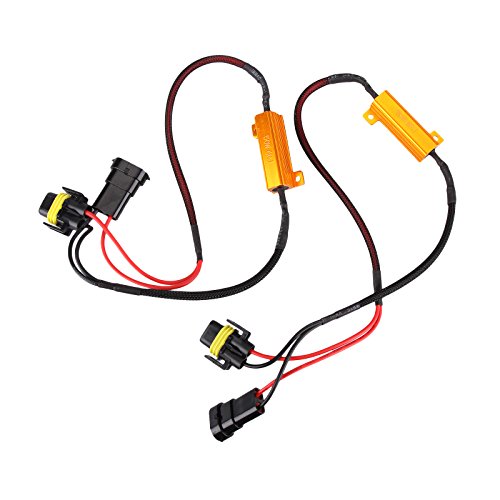 2pcs 50W 6 ohm H11/H8/H9 Led Load Resistor Flicker Decoders Warning Canceler Harness For LED Headlight From Madlife Garage