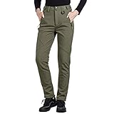 FREE SOLDIER Outdoor Women’s Water Resistant Windproof Softshell Pants Hiking Snow Ski Fleece Lined Pants