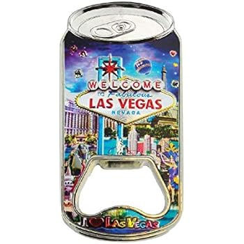 Bottle Opener Magnet Welcome to Las Vegas Souvenir Stainless Steel Bottle Opener and Magnet Purple Color Makes a Great Souvenir Collectible and Gift