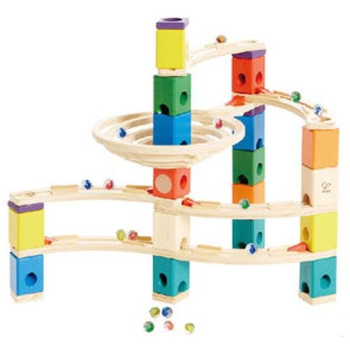 Hape Quadrilla Wooden Marble Run Construction - Whirlpool - Quality Time Playing Together Wooden Safe Play - Smart Play for Smart Families