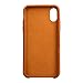 JISONCASE iPhone X Leather Case, for Apple iPhone X Genuine Leather Case iPhone 10 Back Cover Grip Shell Cases with Metallic Buttons, Brown (TC-IPX-05A20)