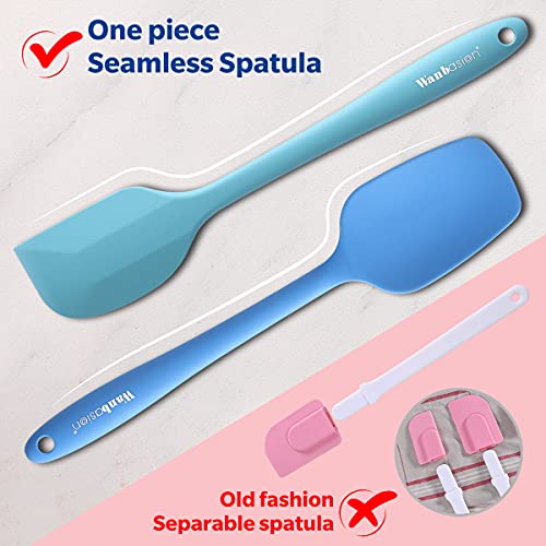 Wanbasion Colorful 5 Piece Rubber Spatula Set Heat Resistant, Silicone