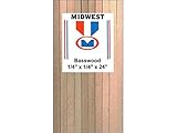 Midwest Basswood Sticks 1/4 in. x 1/4 in. x 24 in.