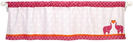 Party Elephant Valance, Pink/Orange/White
