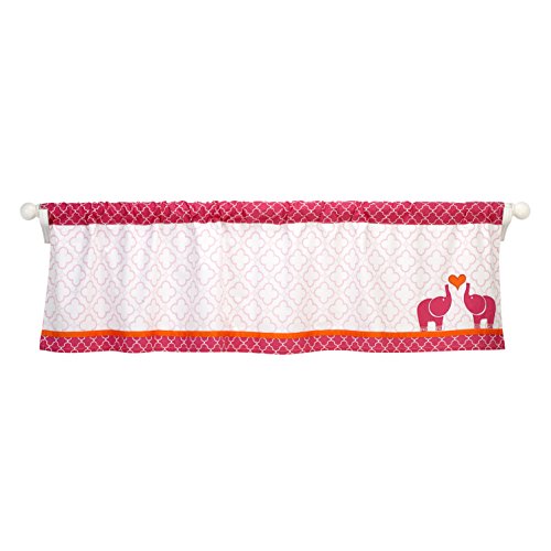 Party Elephant Valance, Pink/Orange/White