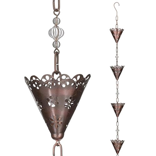 Regal Art & Gift 4 Inches x 4 Inches x 104 Inches Rain Chain Lace Cone