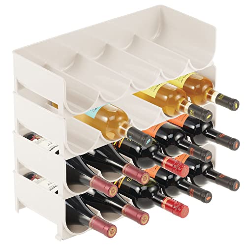 mDesign Modern Plastic Stackable Standing Water Bottles, Soda, Wine ...