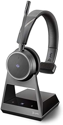 Plantronics-Voyager 4210 Office-Single On-Ear(Mono) Headset -2-Way Base – USB C- Noise Canceling-Connects to Deskphone/PC Mac-Works with Teams (Certified), Zoom