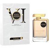 Le Bonheur Black Cavalier VI Parfum Natural Spray, 100 ml | Woody Floral Musk, Bergamot &amp; Ginger, Sage &amp; Violet Heart, Cedarwood &amp; Patchouli, Men's Fragrance