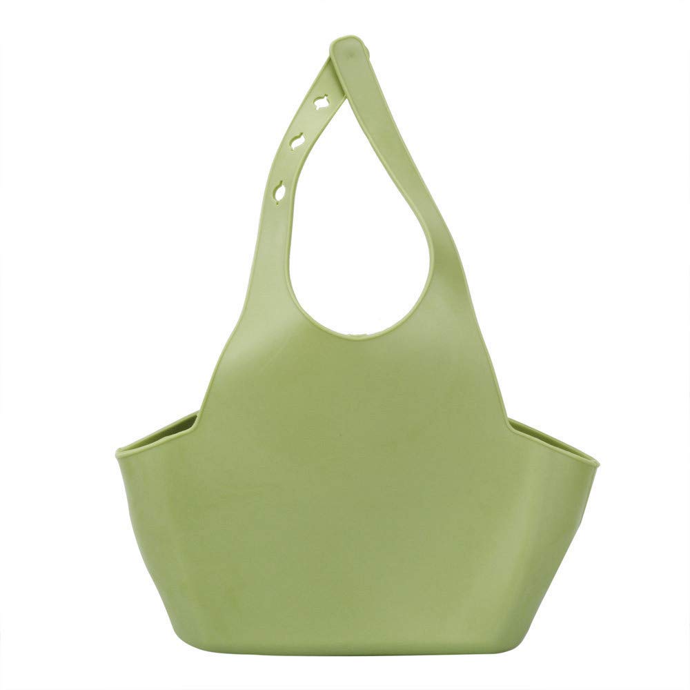 Caerling Abtropfständer HäNgender Korb NüTzliche Saugnapf Schwammhalter Regal Seife Schwamm Rack Abtropfgitter Abtropfkorb Kitchen Sucker für Topfreiniger Küchenzubehör (Grün)