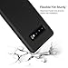 MoKo Compatible with Samsung Galaxy S10 Plus Case, Shockproof Slim Fit Liquid Silicone Gel Rubber Protective Case Soft Touch Back Cover Fit with Samsung Galaxy S10+ 6.4 Inch 2019 - Black