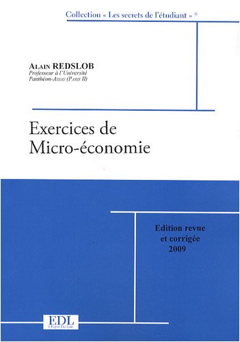 Exercices de microéconomie