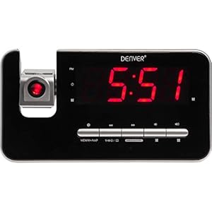 Denver CRP-618 Klokradio (wekker, PLL FM-radio, display 3,0 cm (1,2 inch), projectie)