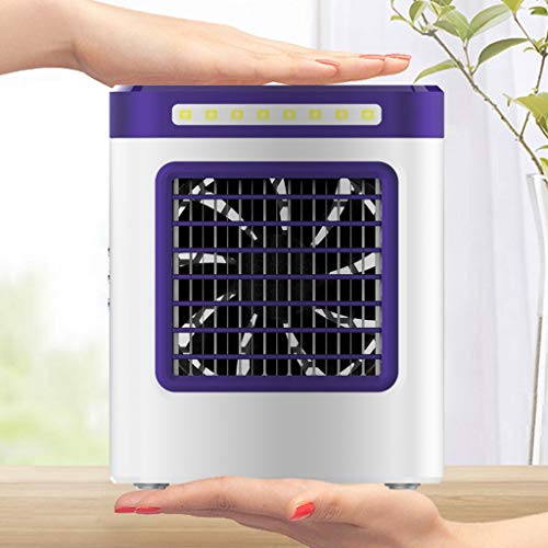 youeneom Portable Air Cooler,3-in-1 Portable Air Conditioner Fan with Air Cooler, Humidifier, Purifier, USB Mini Personal Space Cooler Desktop Fanfor Bedroom,Office,Outdoor (Purple)