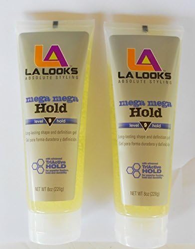 LA Looks Absolute Styling Mega Mega Hold Level 9 Gel 8 Oz (226g) 2-pack by Mega Mega Hold