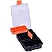 UMI 4 in 1 Tool Organizer Set Multi-purpose Toolbox with Removable Compartments Bins Portable Tool Storage Box for Small Parts with Transparent Lid Black + Orange