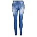 Women's High Waisted Stretch Skinny Denim Light Wash Jeans