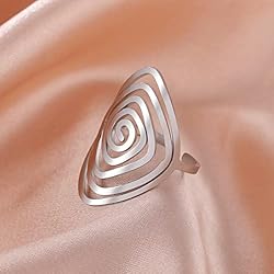 Dreamtimes Swirl Geometric Ring Spiral Swirl Ring