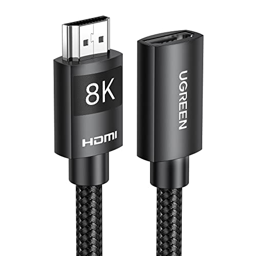 UGREEN 8K@60Hz HDMI延長ケーブル 48Gbps 3D HDR eARC オス-メス 0.5M
