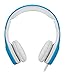 [Volume Limited] Kids Safety Headphones On-Ear with Built-in Mic, Child Friendly Volume Controlled Headset, At Max 93dB to Prevent Hearing Loss, Active Noise Isolation, Wired Earbuds - Sky Blue