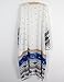 Bsubseach Womens White Blue Print Long Chiffon Beach Blouses Cardigan Kimono Bikini Cover Up Swimwear Kaftan