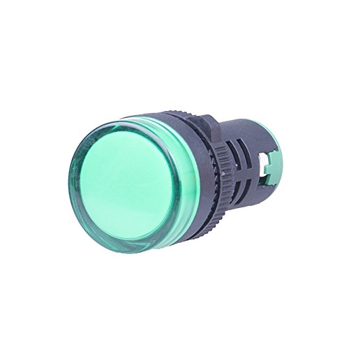 B + S 4617788 AD116 22DS 130 V AC/DC Indicator/L 50.41 mm x M22 Drill D1 28.91 x D2 19.92 mm LED Bulb – Green (Pack of 10)