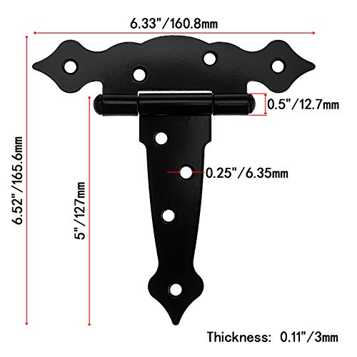 Heavy Duty 4 Pack Strap Hinges Shed Door Hinges Barn Door Hinges Gate