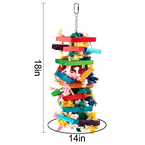 MEWTOGO Extra Large Bird Parrot Toys for Macaws, African Grey, Amazon