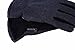 OZERO Deerskin Suede Leather Palm and Polar Fleece Back with Heatlok Insulated Cotton Layer Thermal Gloves, Large - Grey-Black