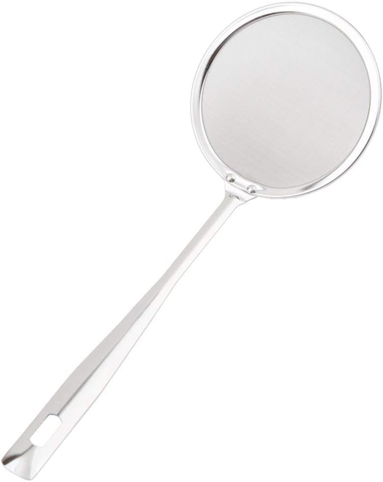 MyLifeUNIT Japanese Hot Pot Skimmer, Stainless Steel Mesh Food Strainer Foam and Grease Fishing Spoon