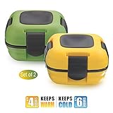 Pinnacle Thermoware Insulated Lunch Box, Yellow/Green (Set of 2)