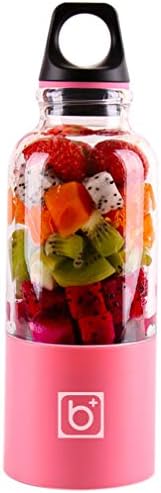 USB Juicer Cup，Mexidi Portable Rechargeable Electric Automatic Bingo Vegetables Fruit Juice Blender Mixer&Juicer for Fruits, Vegetables and Baby Foods (Pink)