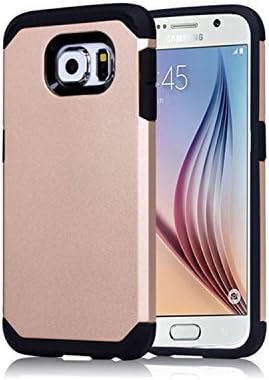 Samsung Galaxy S6 Case, Shock Dispersion Technology, Bumper Case, Ultra Slim, Tough,[non Slip] [Perfect Fit] Excellent Grip, Slimmer, Rugged Spider Web Ultimate Protection with.Gold.