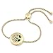 Adjustable Tree of Life Diffuser Bracelet, Chain Bracelet, 20mm Locket, 9 Diffuser Pads, Branded Bag. (Gold)