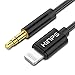 KINPS Apple MFI Certified Lightning to 3.5mm Male Aux Cable, (4FT/1.2M) Nylon Braided Audio Cord Compatible with iPhone Xs/XR/X/8 Plus/8/7 Plus/7, Car Stereo, Home Stereo and More (Black-1 Pack) primary