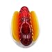WLLP Hot Dog Shape 3.93-Inch Portable Art Glass Craft Tube,Hand Small Size and Beautiful, Heat Resistant, Short delivery time.