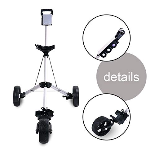 WeGuard 3 Wheel Push Pull Golf Cart Trolley Foot Brake One Second to