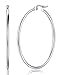 Jstyle Stainless Steel Hoop Earrings for Women Cool Ear Piercings 40-60MM 3 Pairs a Set