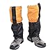 TRIWONDER Fleece-Lined Snow Leg Gaiters Waterproof Boot Gators Hiking Gaiters for Kids Men Women Lightweight Walking Climbing Hunting Cycling Leggings Cover (Orange&Black)