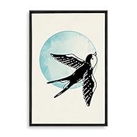 Framed Canvas Wall Art Modern Geometric Pattern Canvas Prints Home Artwork Decoration for Living Room,Bedroom - 16x24 inches