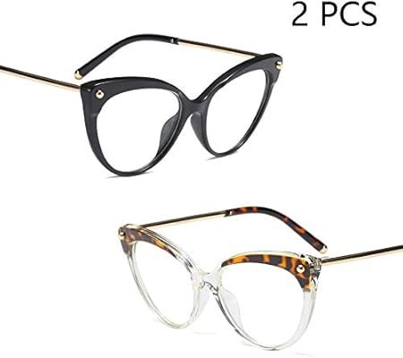 Amazon Co Jp アンチブルーレイメガネ コンピュータ放射線防護眼鏡メガネ女性 ファッションtr90フレームメガネ 2pcs C1 C2 スポーツ アウトドア