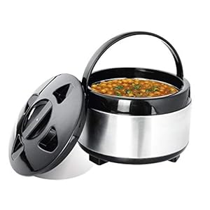 ROYALS CHOICE Stainless Steel Double Wall Insulated Hotpot Casserole with lid and Handle(1500 ml, 1.5 L , Silver )