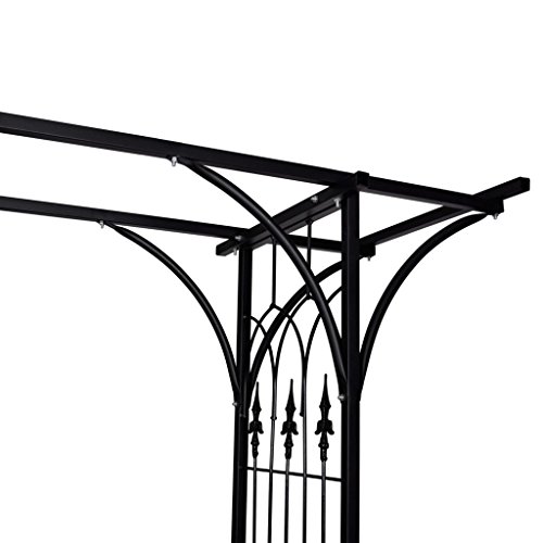 Unfade Memory Garden Arch Metal Arches Trellises Arbours Pergolas Arbor Arbour Archway with Graceful Curve for Patio Terrace Lawn Backyard Wedding