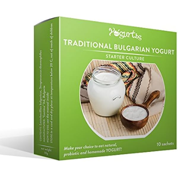 Amazon Com Yogurt Bg Starter Culture For Traditional Bulgarian Yogurt 10 Sachets For 10 Liters Original Homemade Bulgarian Milk Product Grocery Gourmet Food
